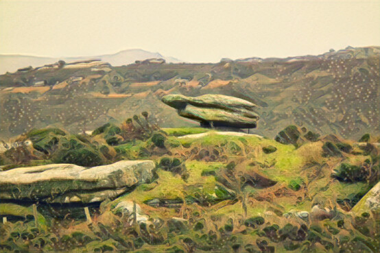 Placed stone on Zennor Hill