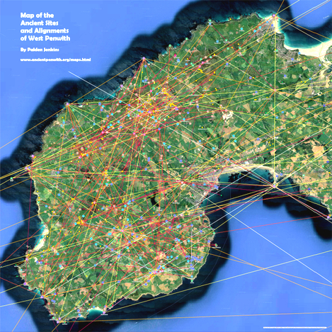 Ancient site alignments in West Penwith