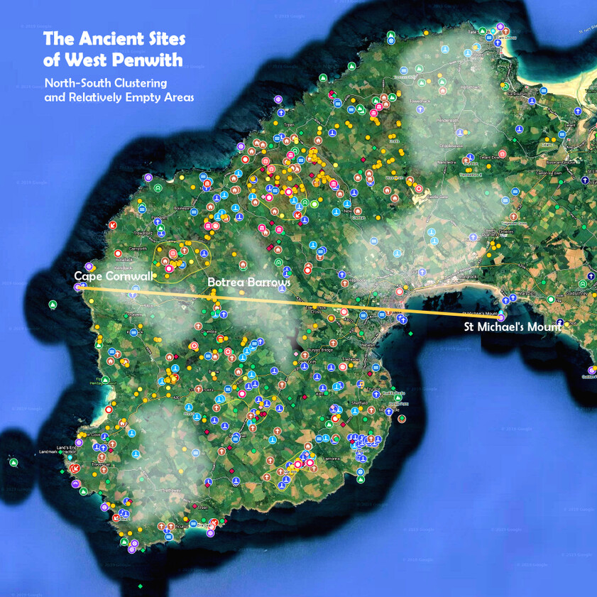Empty areas and Penwith's two halves