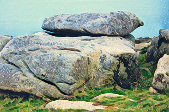 Logan rock at Bosigran Castle