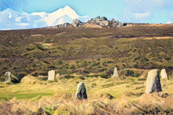 Carn Kenidjack from Tregeseal stone circle