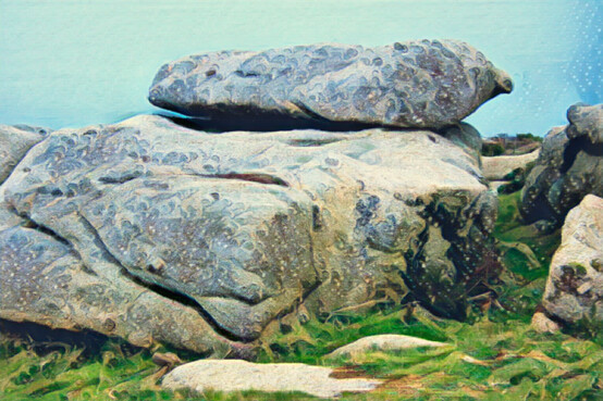 Logan rock at Bosigran Castle