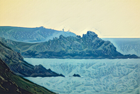 Gurnard's Head from Carn Naun, with Pendeen Watch behind