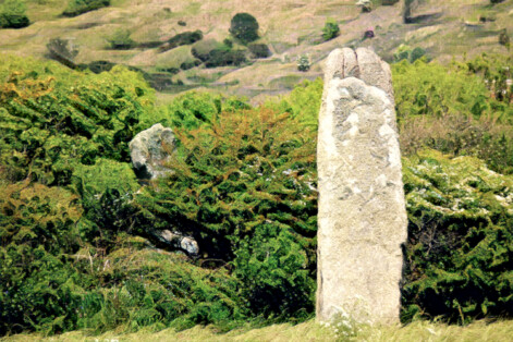 The Pipers menhirs at the Merry Maidens