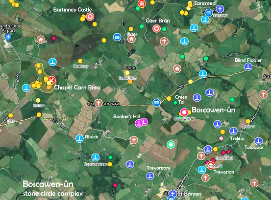 The Boscawen-ûn stone circle complex