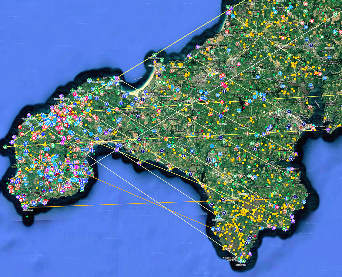 Near-parallel megalithic alignments in West Cornwall