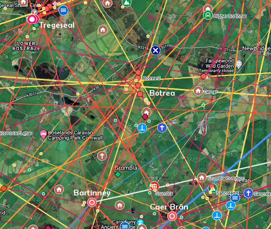 Botrea Barrows alignments map