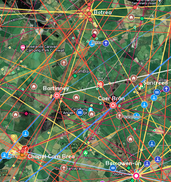 Caer Brân's positioning