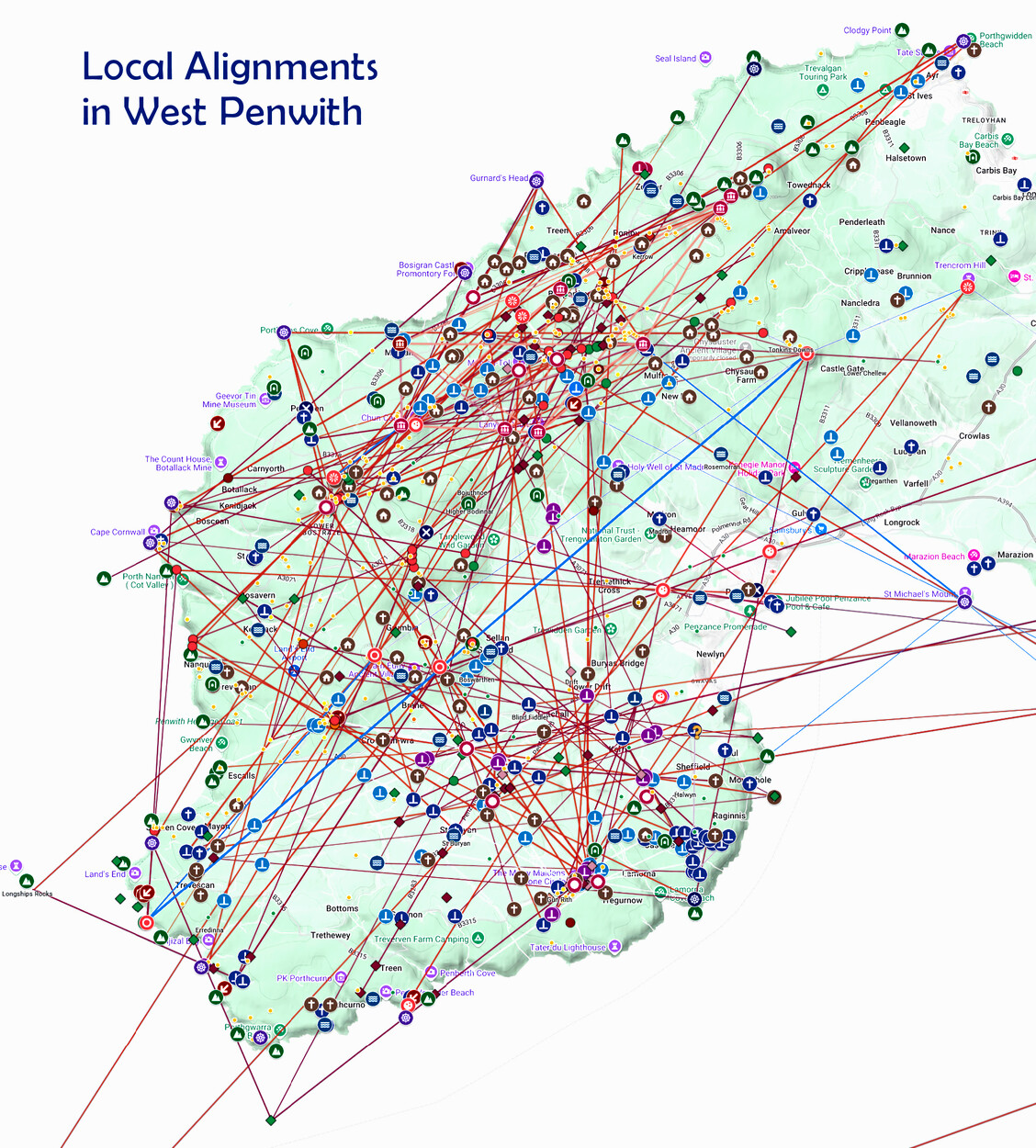 Local alignments in West Penwith