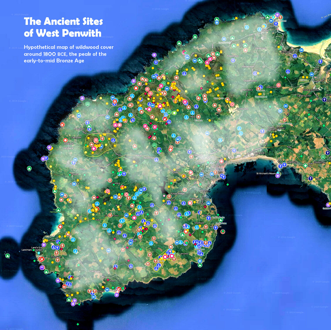 The wildwoods of Penwith around 1800 BCE