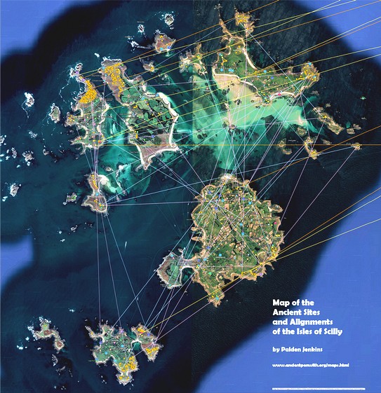 Map of the Ancient Site Alignments of the Isles of Scilly