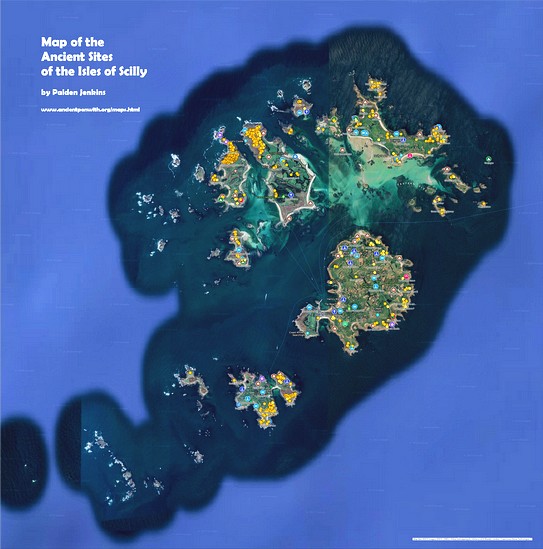 Map of the Ancient Sites of the Isles of Scilly