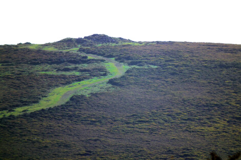 Cairns on Chapel Carn Brea, as seen from Bartinney direction