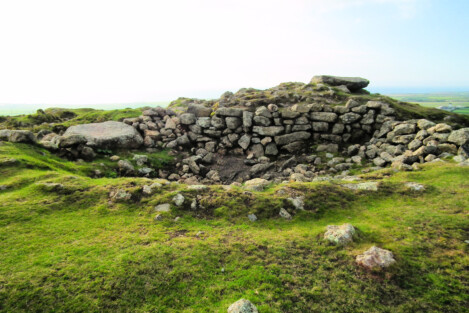 The summit chambered cairn on Chapel Carn Brea