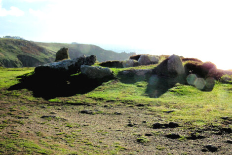 Cairn on Sancreed Beacon - Carn Galva behind