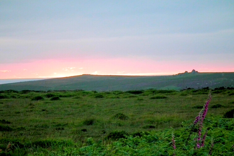 Left, Carn Bean, right, Carn Kenidjack, as seen from Botrea Hill