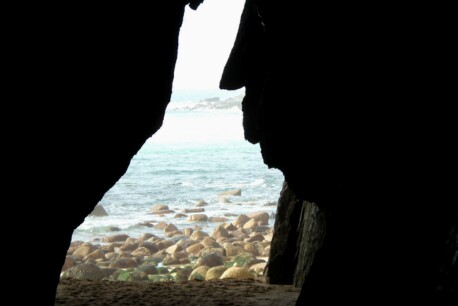 The cave at Nanjizal Bay, West Penwith, Cornwall