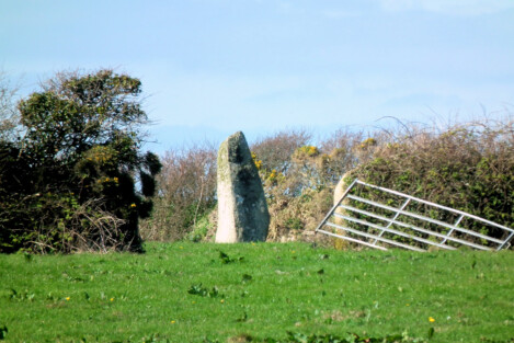 Boscawen menhir, near Boscawen-un stone circle - part of the stone circle's constellation of sites in its complex
