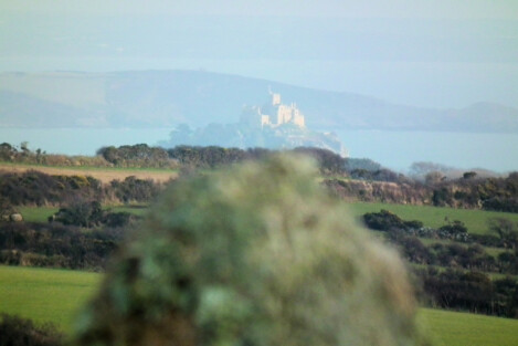 St Michael's Mount from Carfury menhir