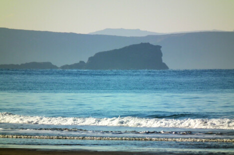 Trencrom Hill from Porthtowan, up the north coast of Cornwall
