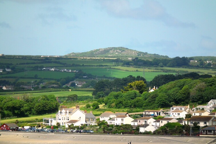 Trencrom Hill as seen from St Michael's Mount